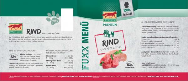 FUXX Menü Rind & Geflügel 400 g